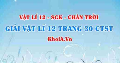 Giải Vật lí 12 trang 30 Chân trời Sáng tạo